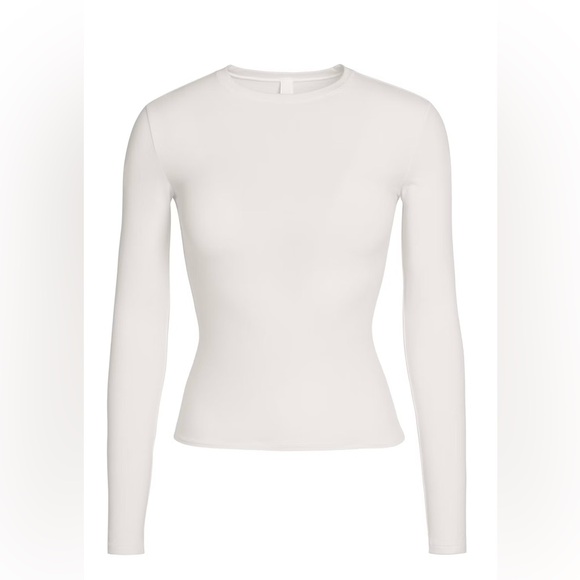 SKIMS Cotton Jersey Long Sleeve T-Shirt - Picture 4 of 5